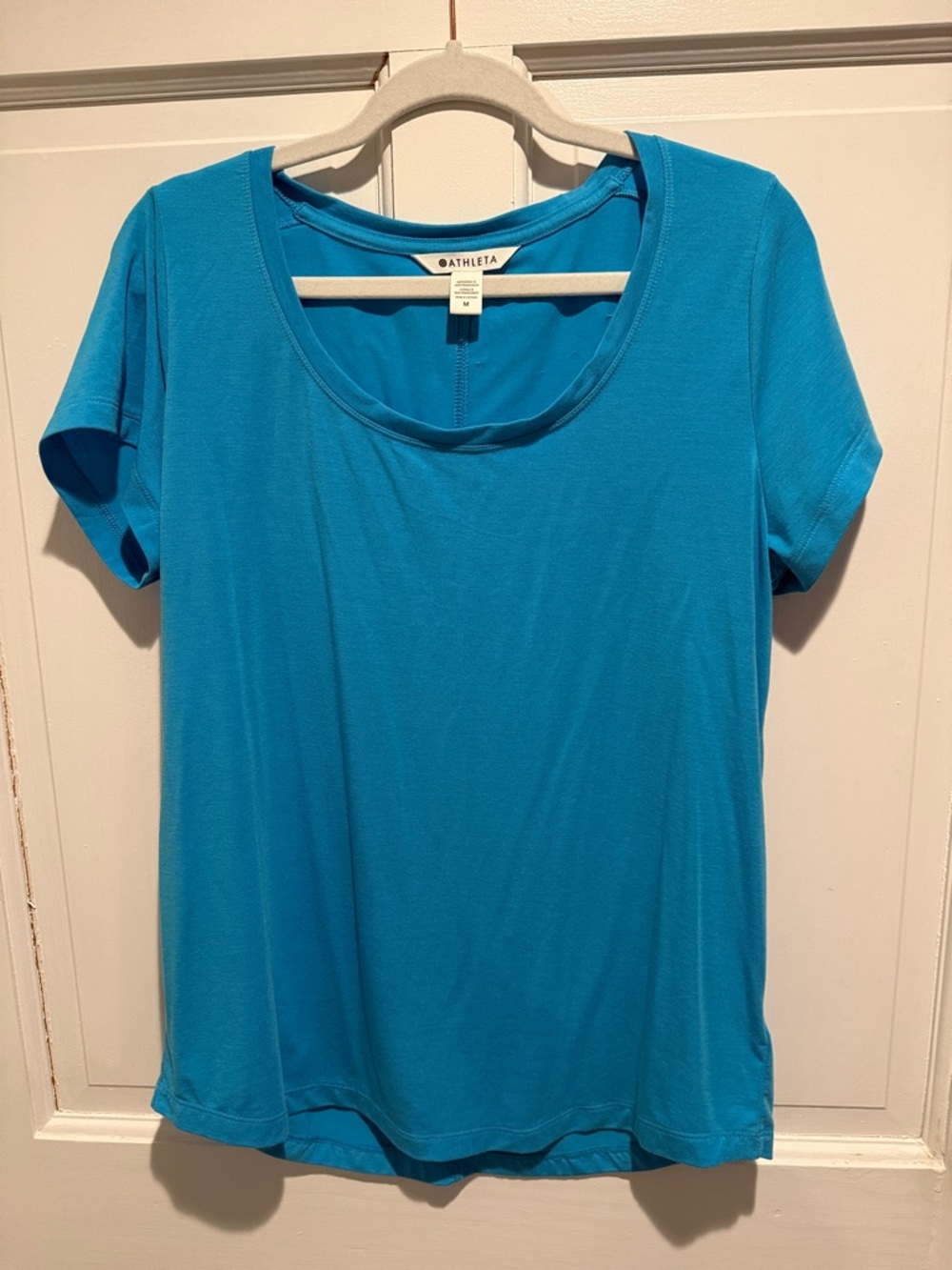 Athleta Women’s Short Sleeve Scoop Neck Tee in Teal Blue